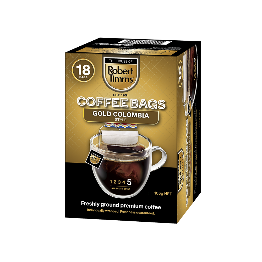 Gold Colombia Coffee Bags 18s