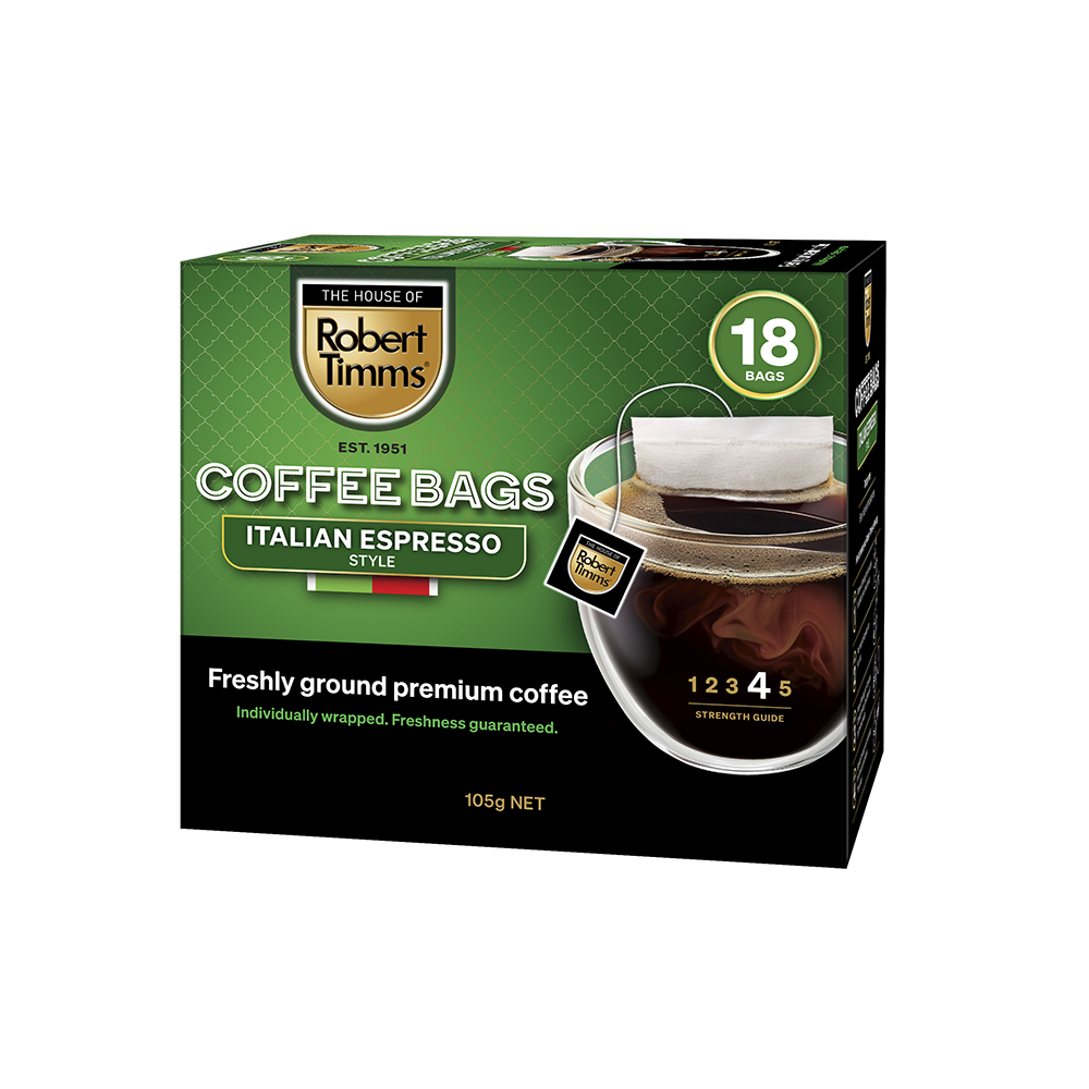 Italian Espresso Coffee Bags 18s