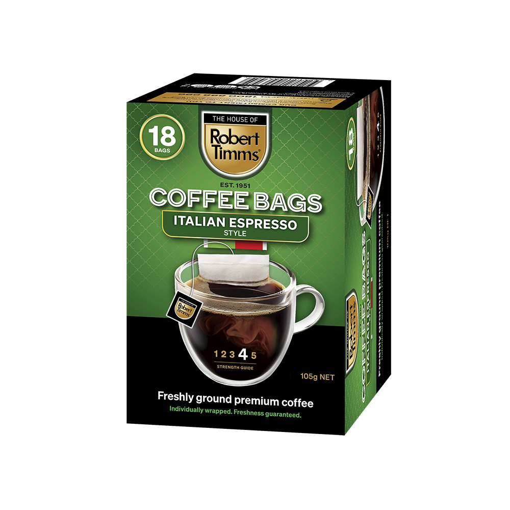 Italian Espresso Coffee Bags 18s