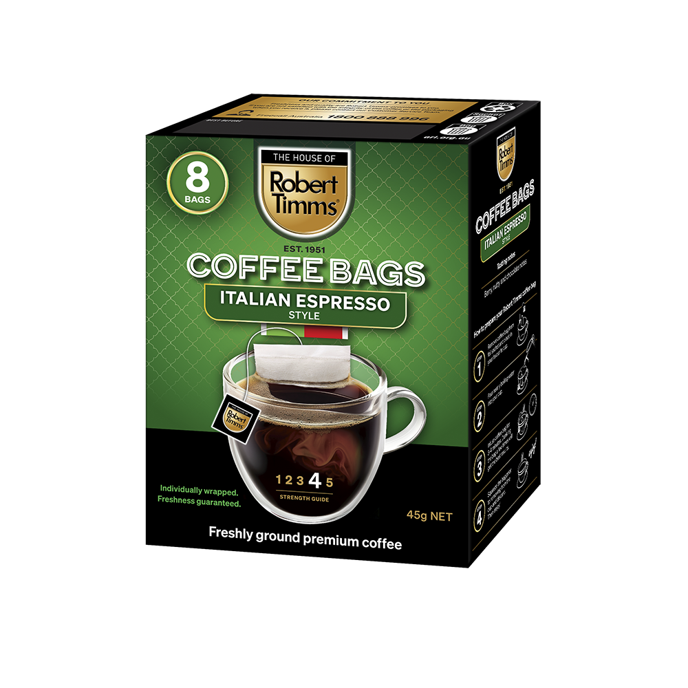Italian Espresso Coffee Bags 8s
