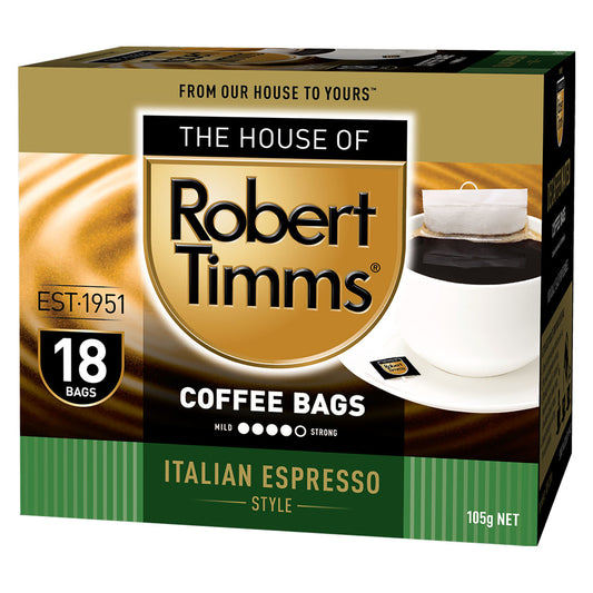 Italian Espresso Coffee Bags 18s