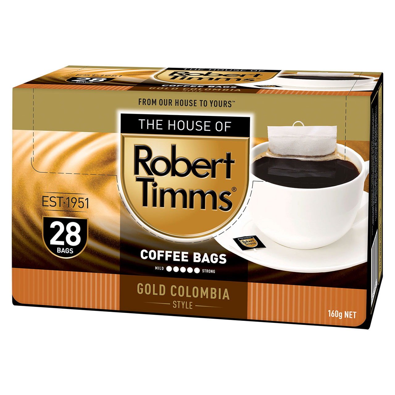 Gold Colombia Coffee Bags 28s