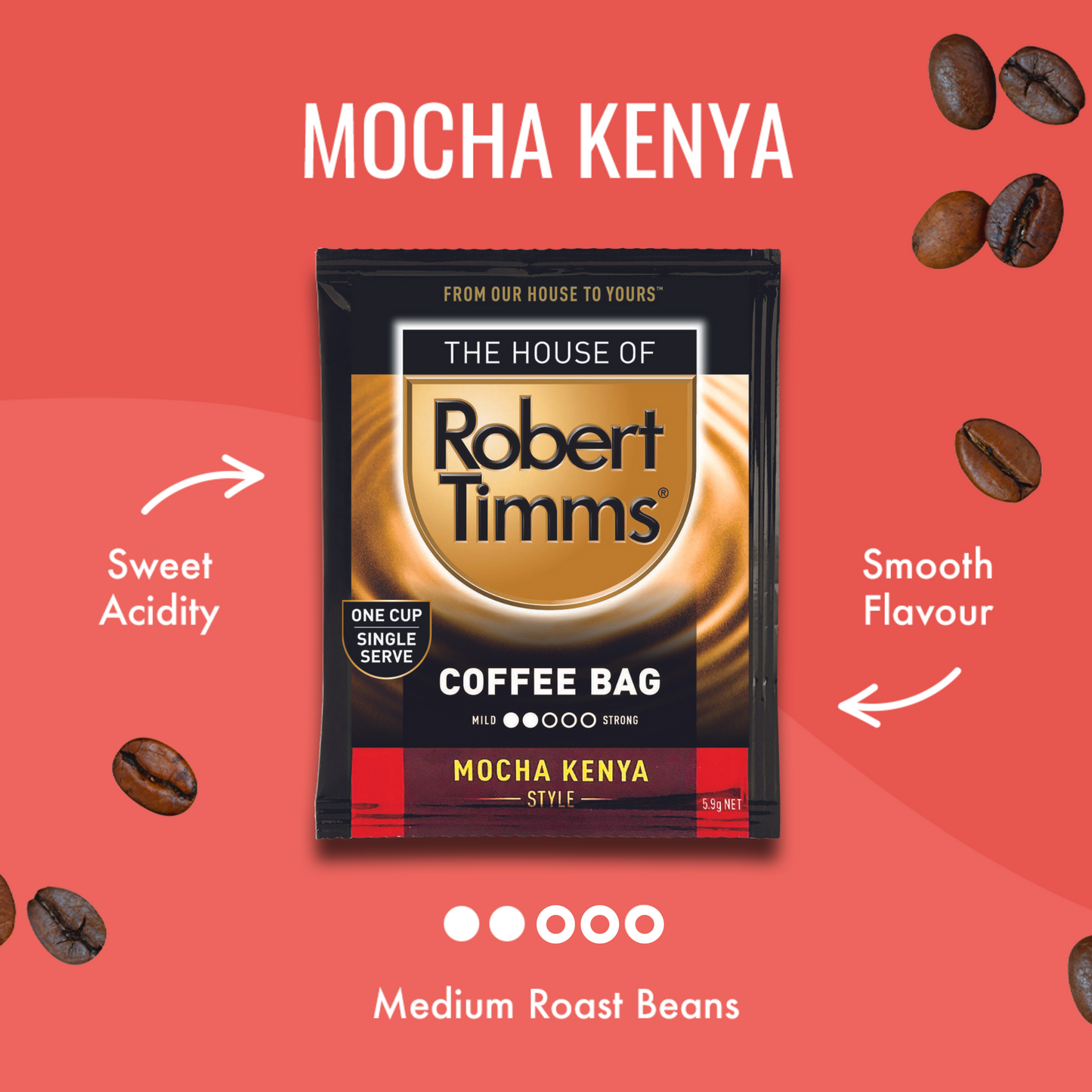 Mocha Kenya Coffee Bags 100s