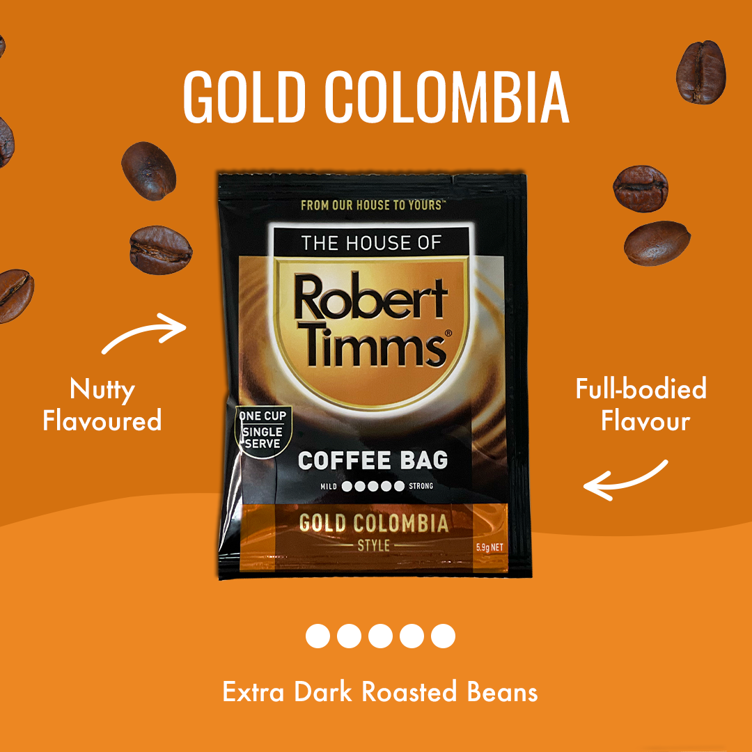 Gold Colombia Coffee Bags 100s